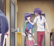 ikuto making clothes for his sisters